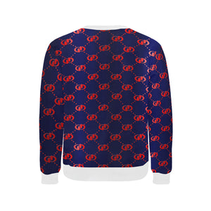 EXCELLENCE BLURED Men's Rib Cuff Crew Neck Sweatshirt
