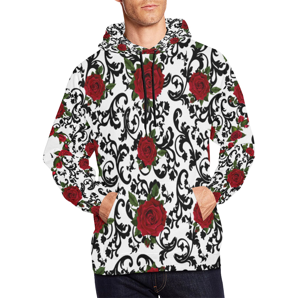 RED ROSES All Over Print Hoodie for Men