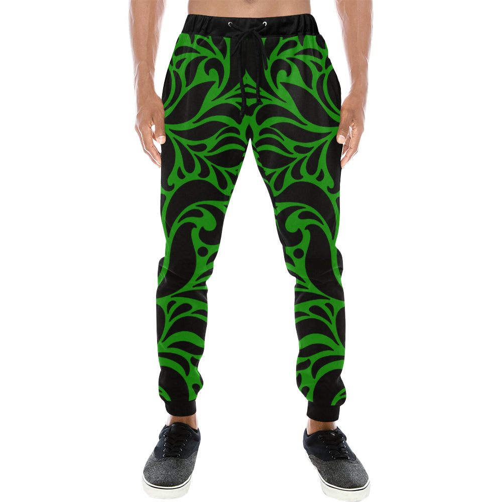GORGIOUS GREEN Men's All Over Print Sweatpants (Model L11)