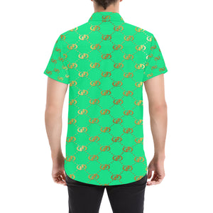 EXCELLENCE TRQGLD Men's All Over Print Short Sleeve Shirt