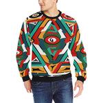 TEMBE ART Men's Rib Cuff Crew Neck Sweatshirt