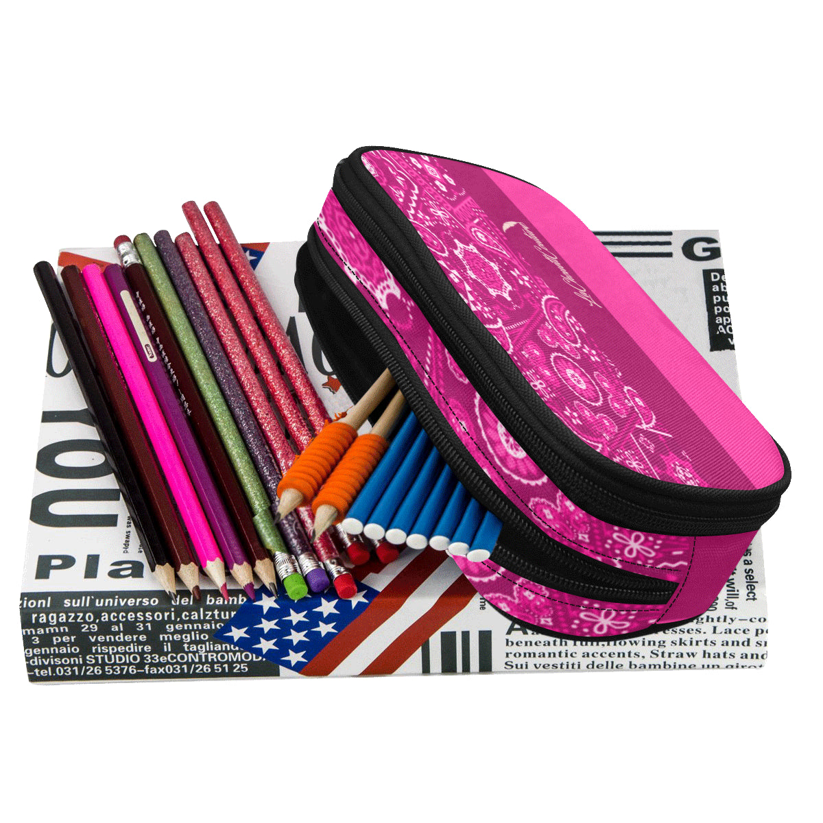 BANDANA VIRAL PINKISH Pencil Pouch/Large