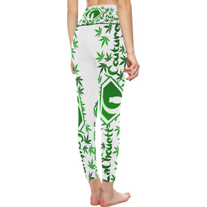 SUPER WEED All Over Print High-Waisted Leggings (Model L36)