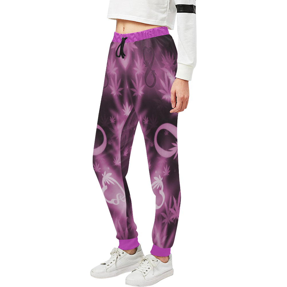 INFINITY PURPLE COSMOS Women's All Over Print Sweatpants (Model L11)