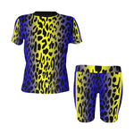 JAGUAR BLUE Women's Short Yoga Set