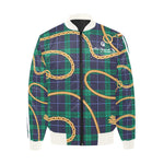 PLAID IN GOLD Quilted Bomber Jacket for Men