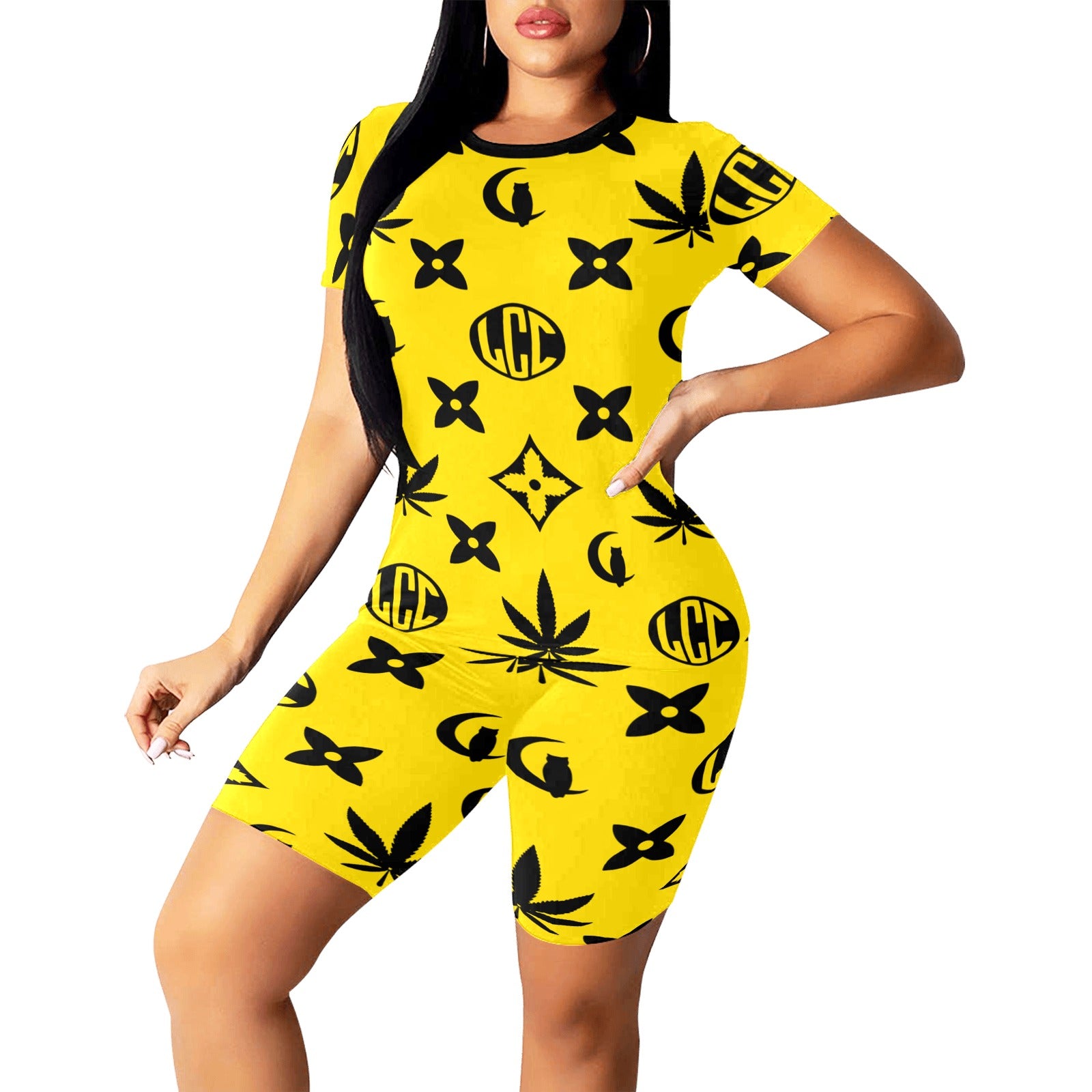 LCC WEEDY COLORS Women's Short Yoga Set
