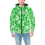 BANDANA PAISLEY Men's Padded Hooded Jacket