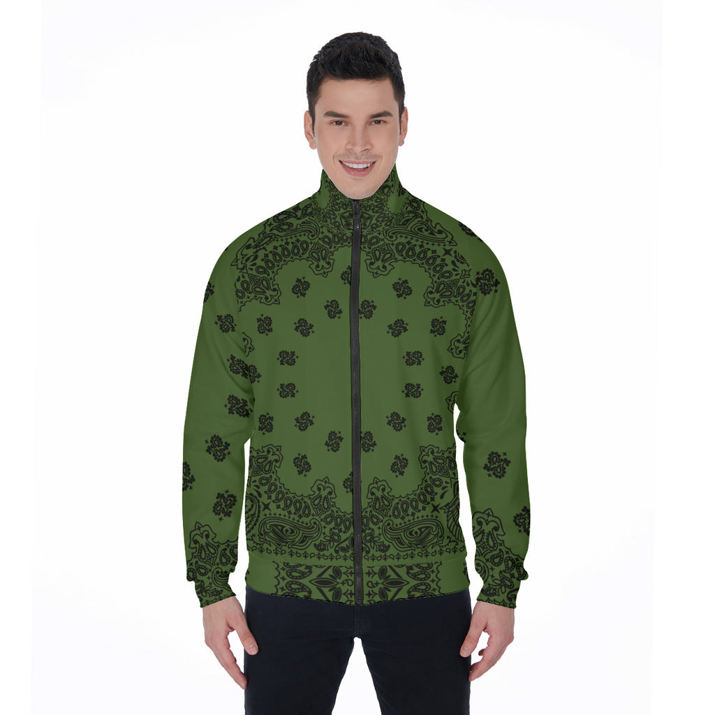 BANDANA KAKI Stand Collar Jacket