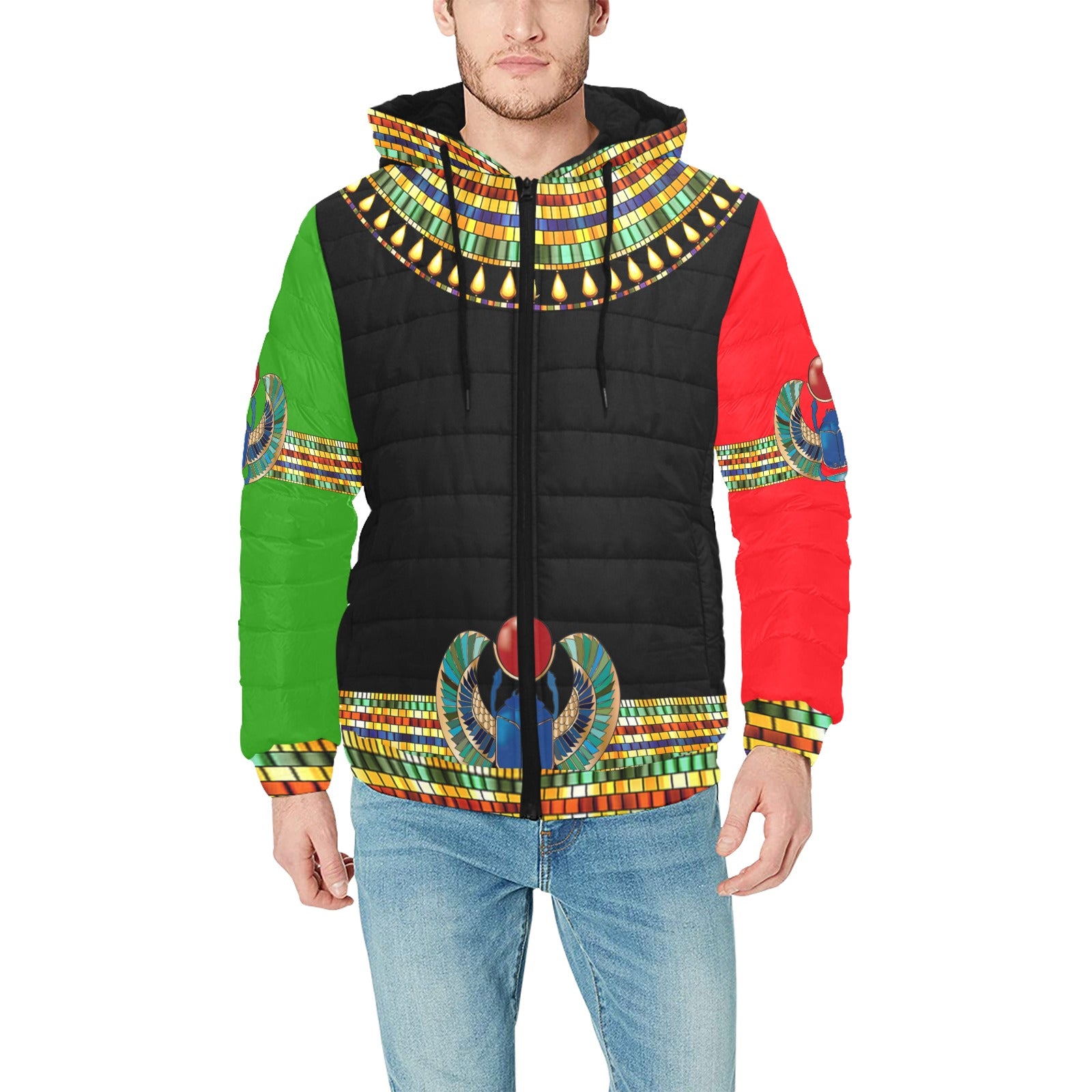 MEDJAY Men's Padded Hooded Jacket