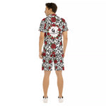 RED ROSES Men's Short Sleeve Shirt Sets