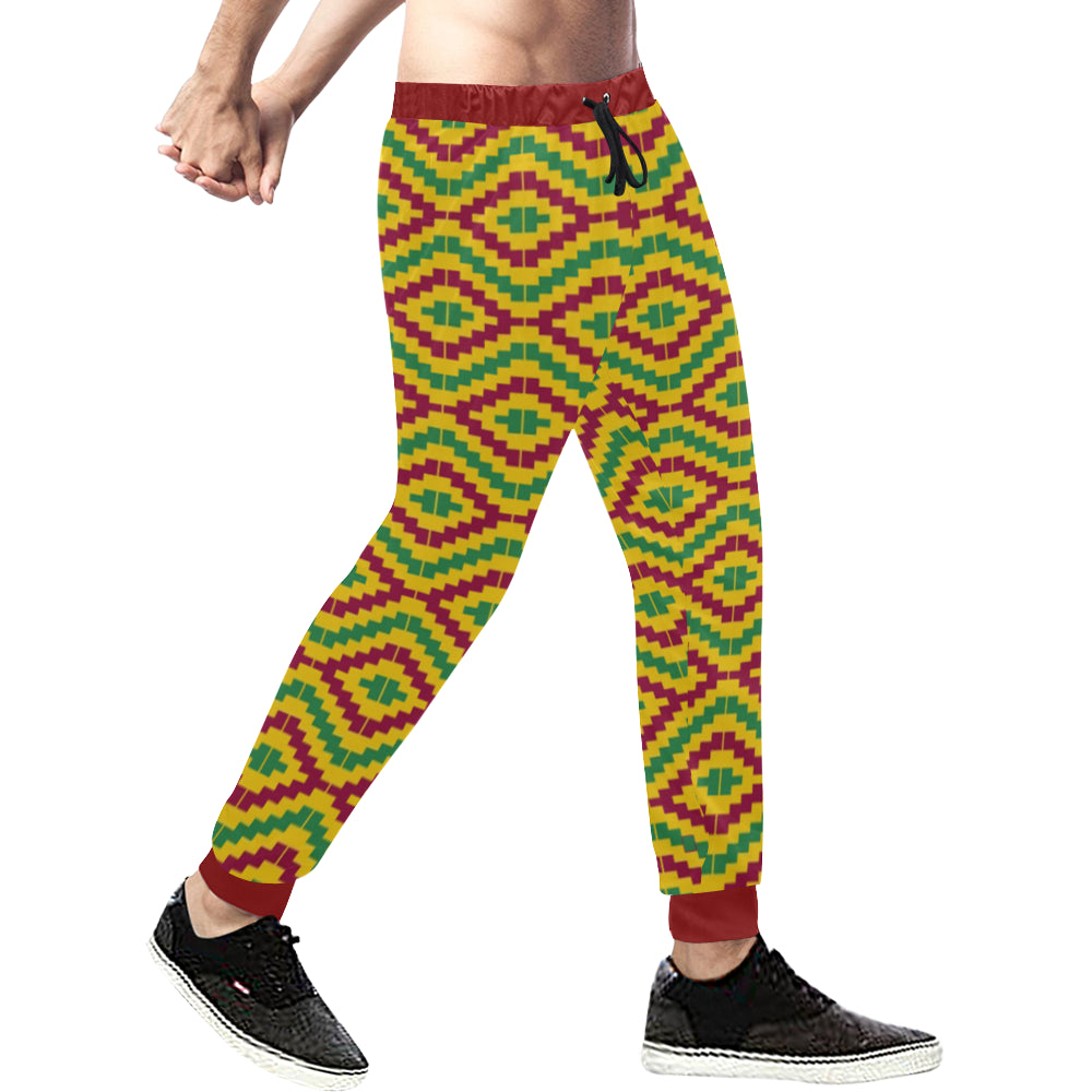 KEMET FRACTAL Men's All Over Print Sweatpants (Model L11)