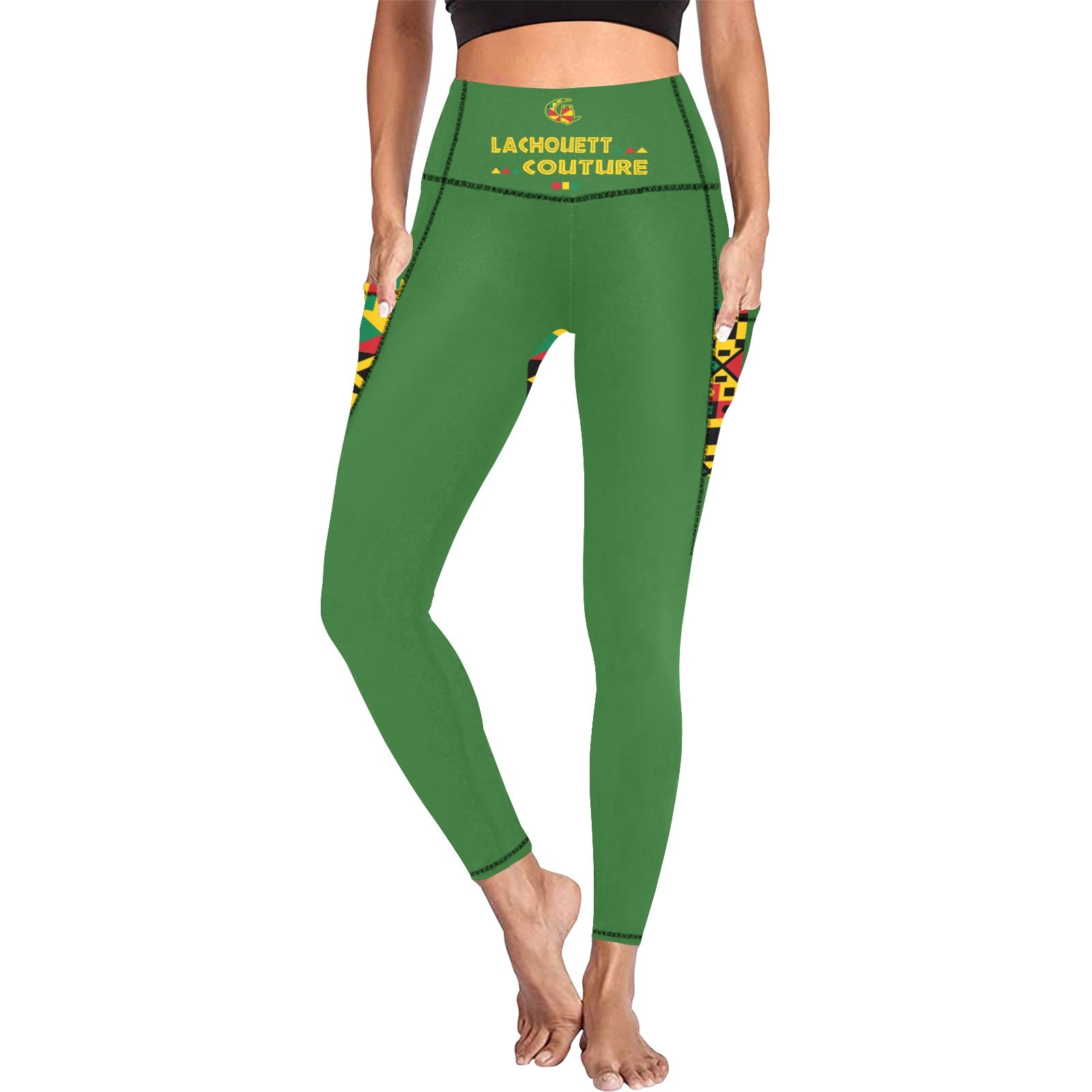 KENTE BUTAN Leggings with Pockets