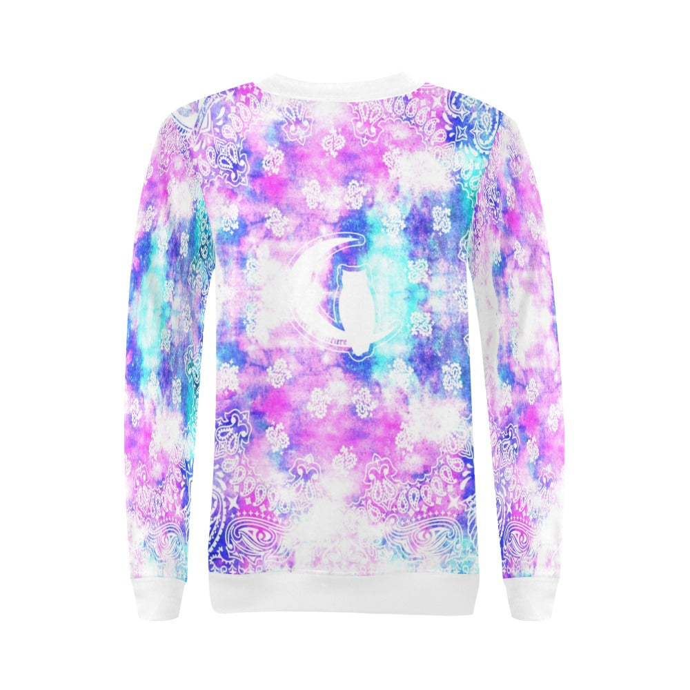 BANDANA COLORFULL All Over Print Crewneck Sweatshirt for Women