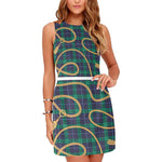 PLAID IN GOLD Eos Women's Sleeveless Dress