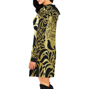 GORGIOUS LEAF GBLCC All Over Print Hoodie Mini Dress