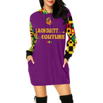 KENTE BUTAN Hoodie Mini Dress