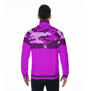 CAMOUFLAGE GRAPES Stand Collar Jacket