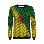 YANA FLAG Women's Rib Cuff Crew Neck Sweatshirt (Model H34)