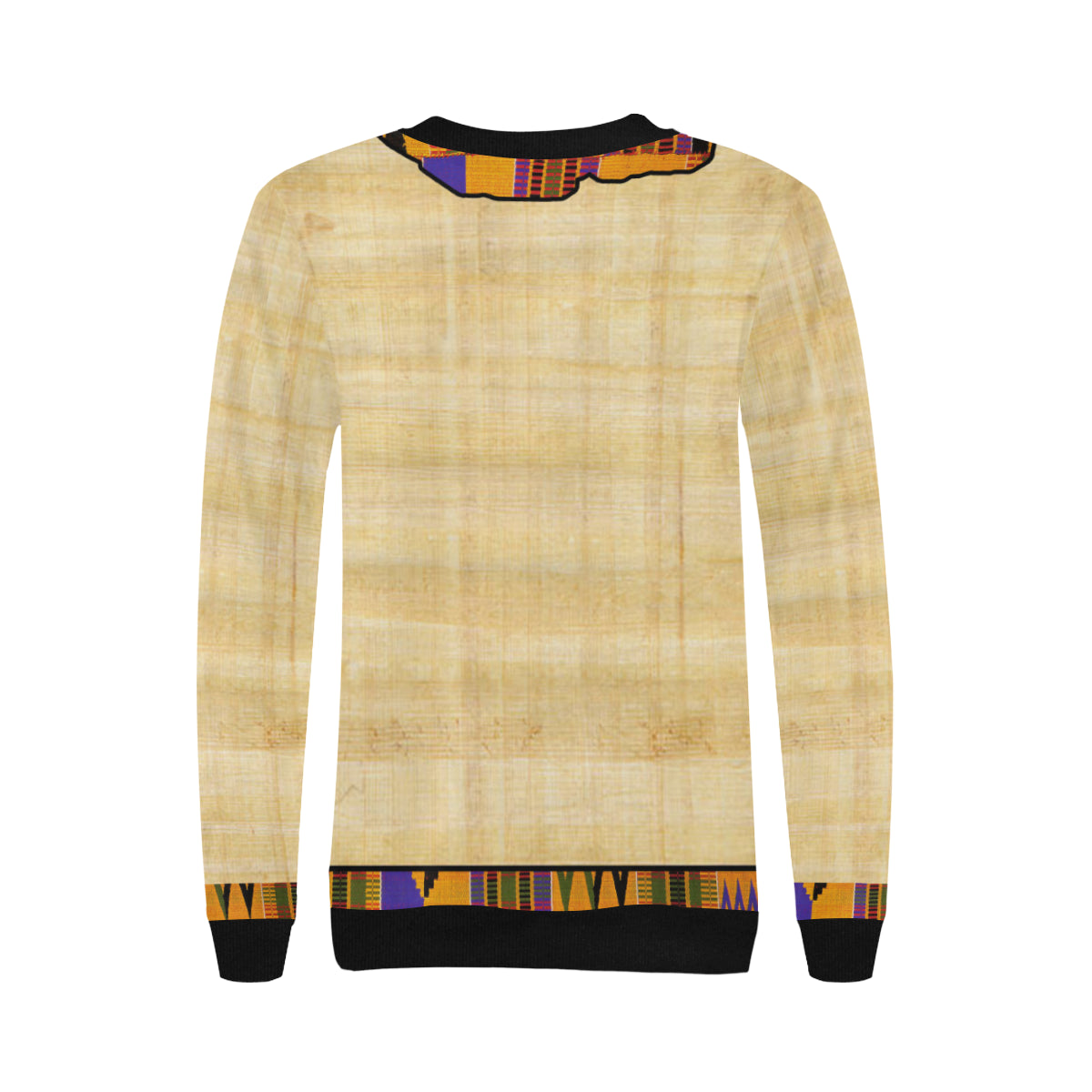NILE VALLEY Women's Rib Cuff Crew Neck Sweatshirt (Model H34)