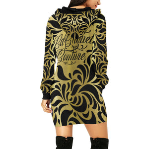 GORGIOUS LEAF GBLCC All Over Print Hoodie Mini Dress