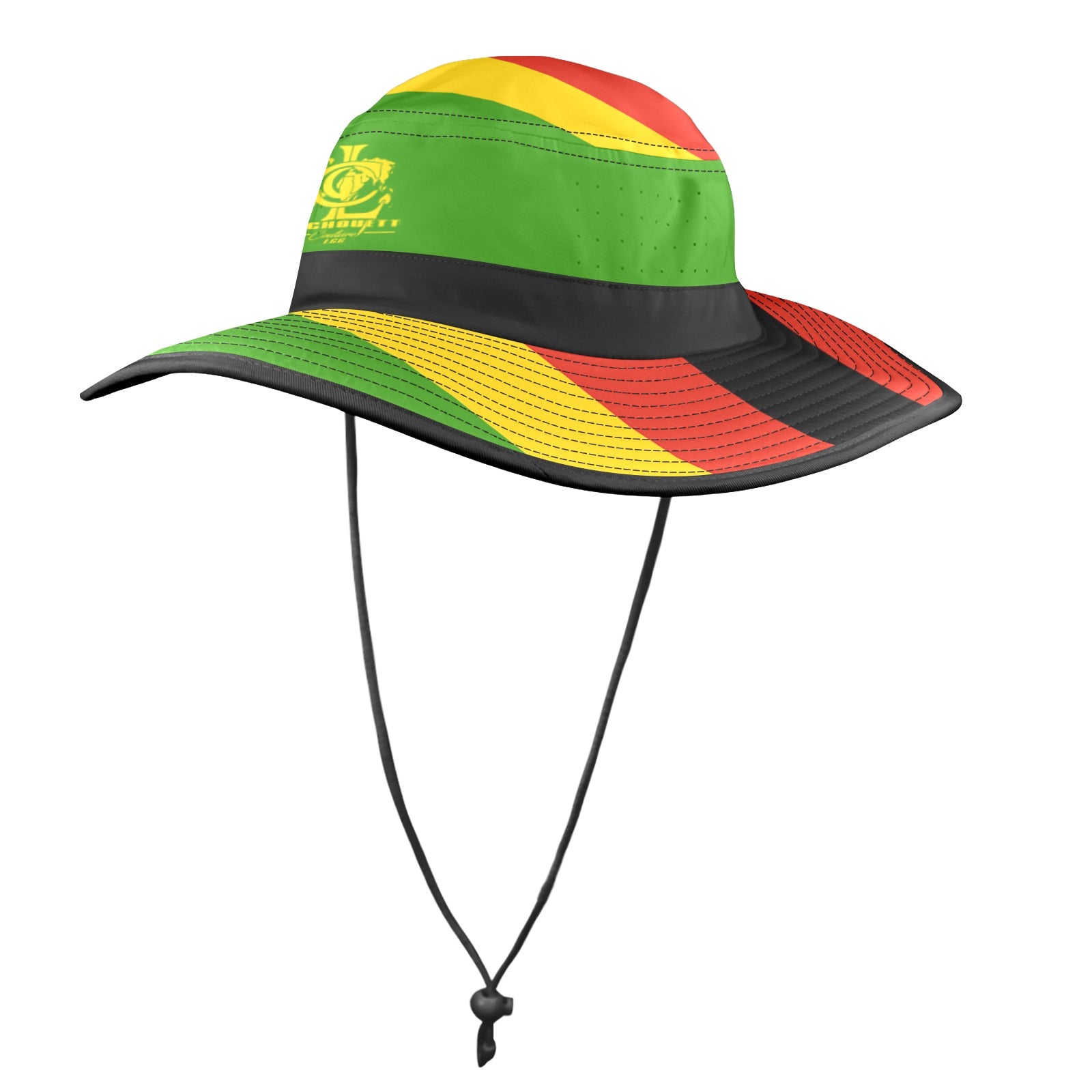 ZIMBABWE FLAG Wide Brim Bucket Hat