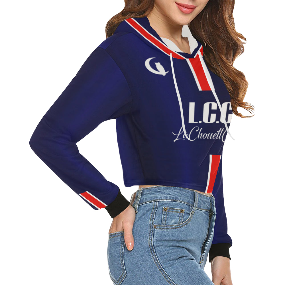 FC PANAME All Over Print Crop Hoodie for Women (Model H22)
