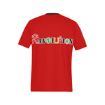 REVOLUTION RED Men's All Over Print T-Shirt (Solid Color Neck) (Model T63)
