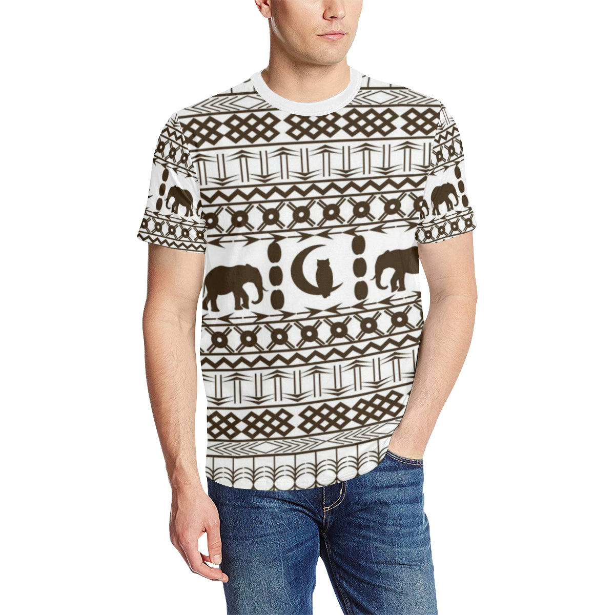 ELEPHANT ORNEMENT Men's All Over Print T-Shirt