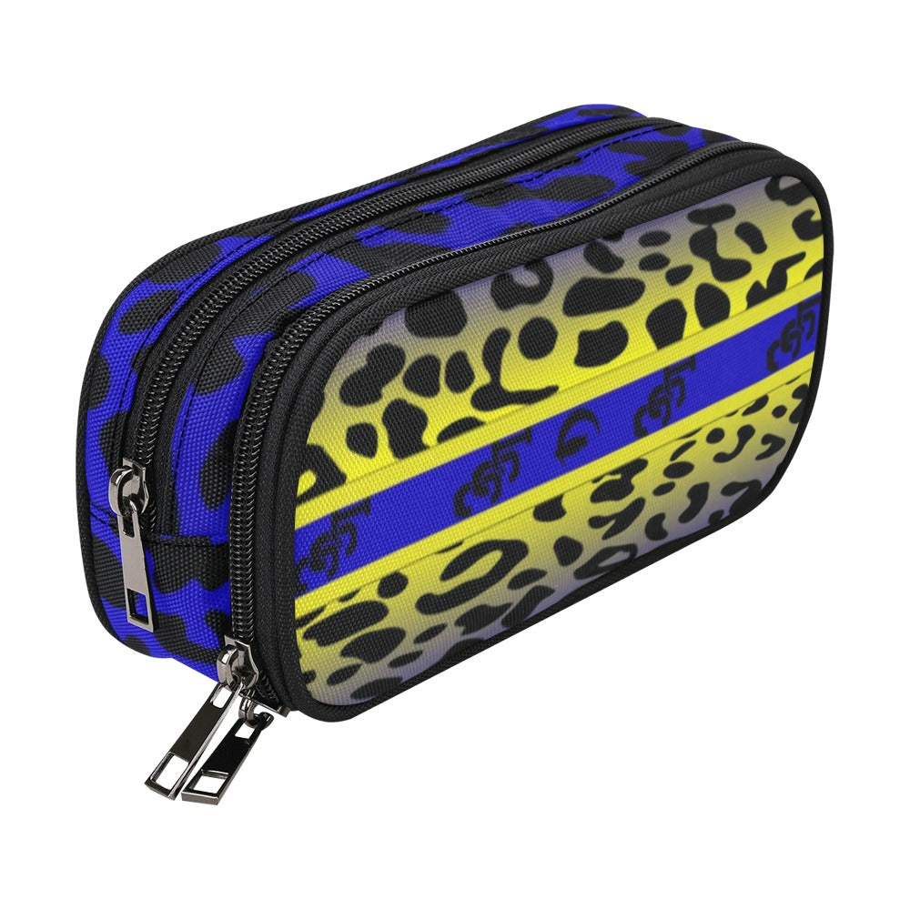 JAGUAR SKIN BLUE Pencil Pouch/Large