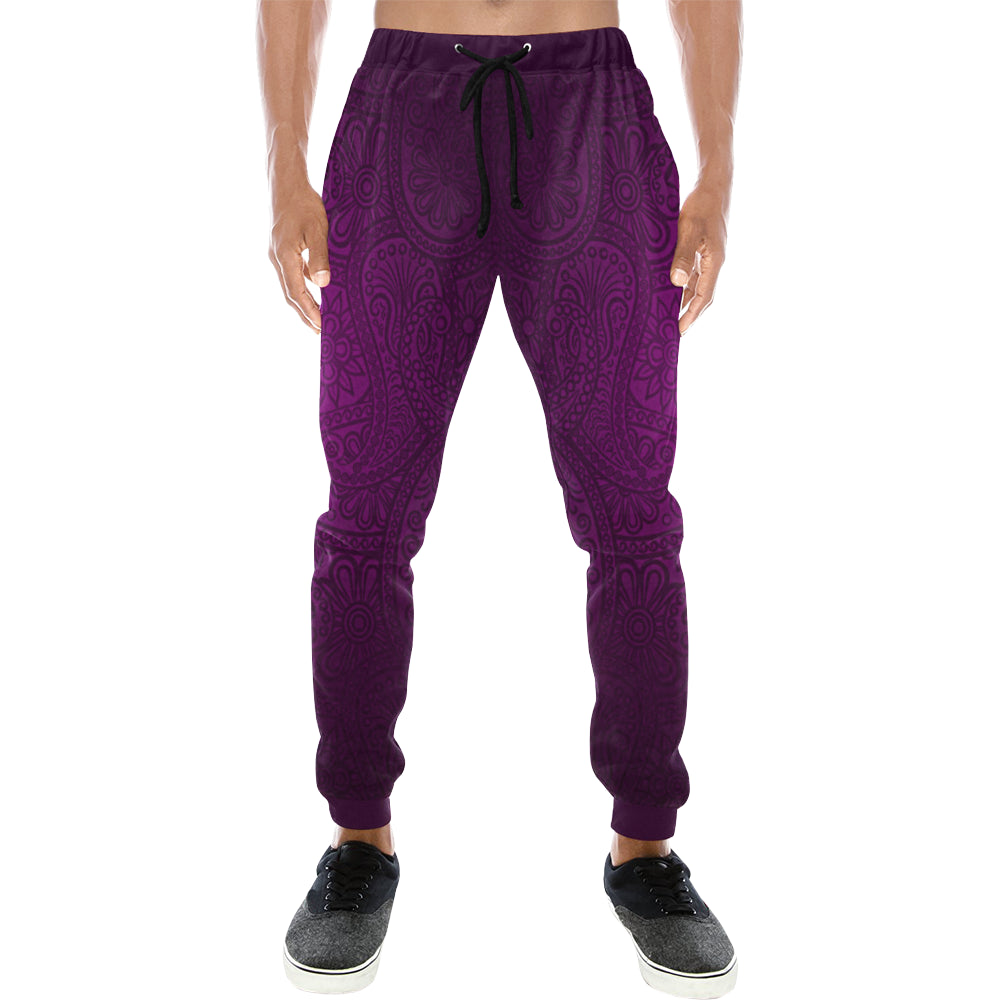 LUXURY GANG PURPLE Men's All Over Print Sweatpants (Model L11)