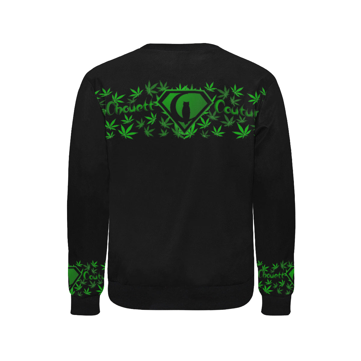 SUPER DANK BLC Men's Rib Cuff Crew Neck Sweatshirt