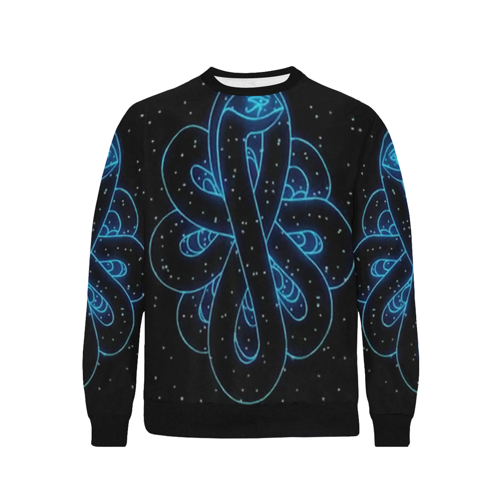 SNAKE OF CREATION WADJET Men's Rib Cuff Crew Neck Sweatshirt