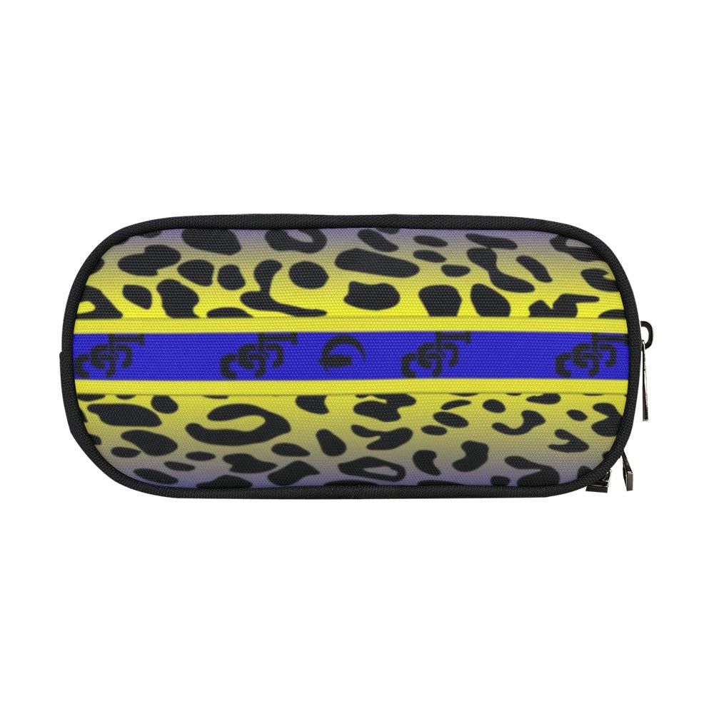JAGUAR SKIN BLUE Pencil Pouch/Large