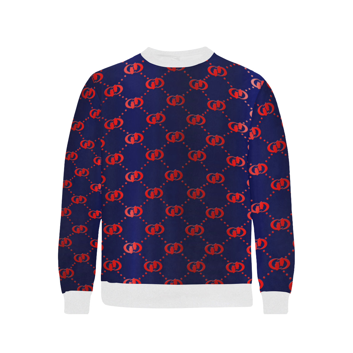 EXCELLENCE BLURED Men's Rib Cuff Crew Neck Sweatshirt