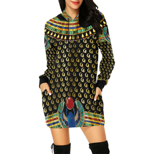 MEDJAY LCC All Over Print Hoodie Mini Dress