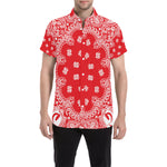 BANDANA Bs'UP Men's All Over Print Short Sleeve Shirt