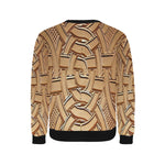 TEMBE ART WOOD Men's Rib Cuff Crew Neck Sweatshirt