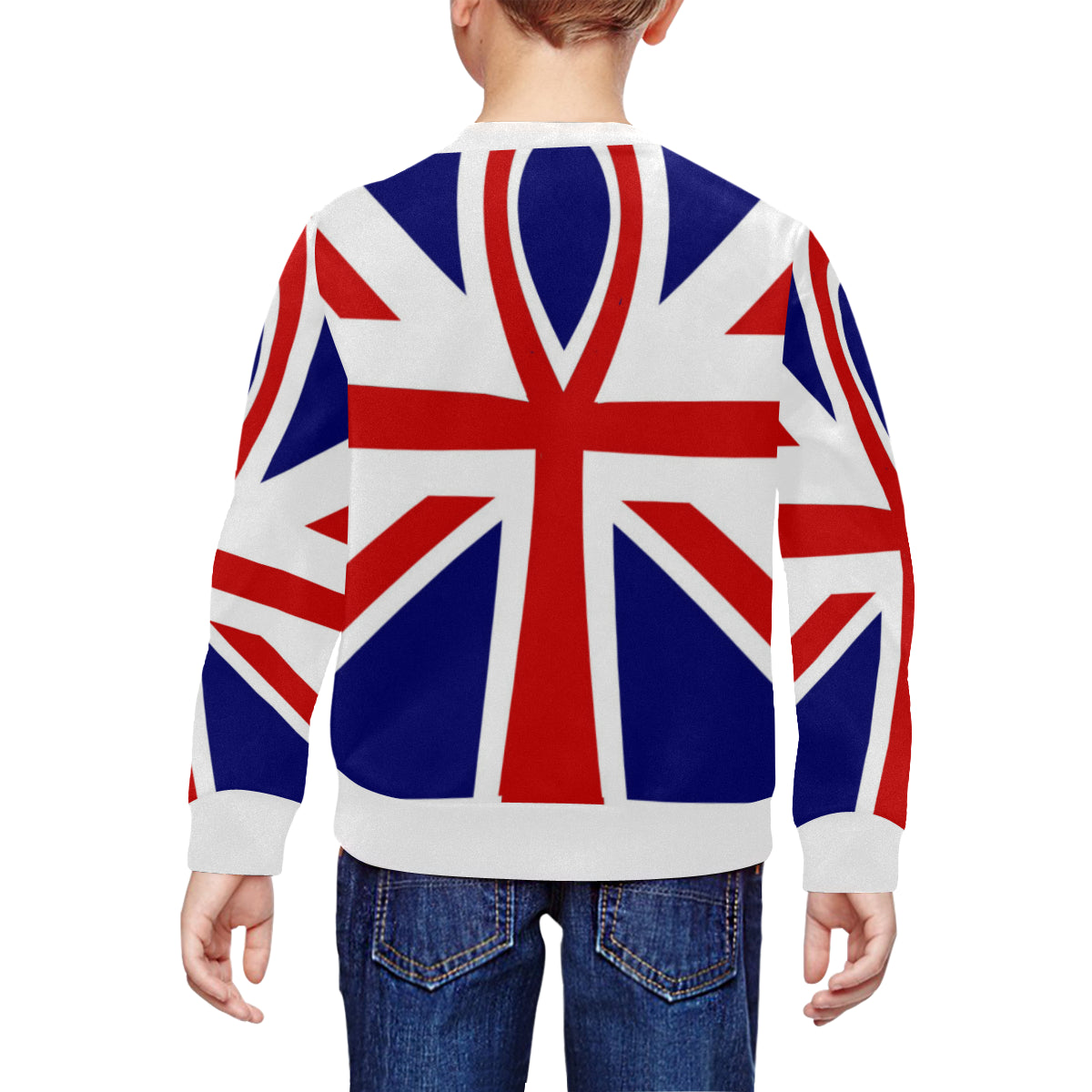 LONDON ANKH All Over Print Crewneck Sweatshirt for Kids (Model H29)