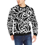 GORGIOUS LEAF Men's Rib Cuff Crew Neck Sweatshirt