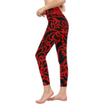 GORGEOUS RED All Over Print High-Waisted Leggings