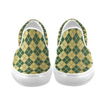 ARLEQUIN GREEN Unusual Slip-on Canvas Shoes