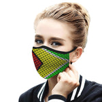 GUYANA FLAG Mouth Mask in One Piece (2 Filters Included) (Model M02)