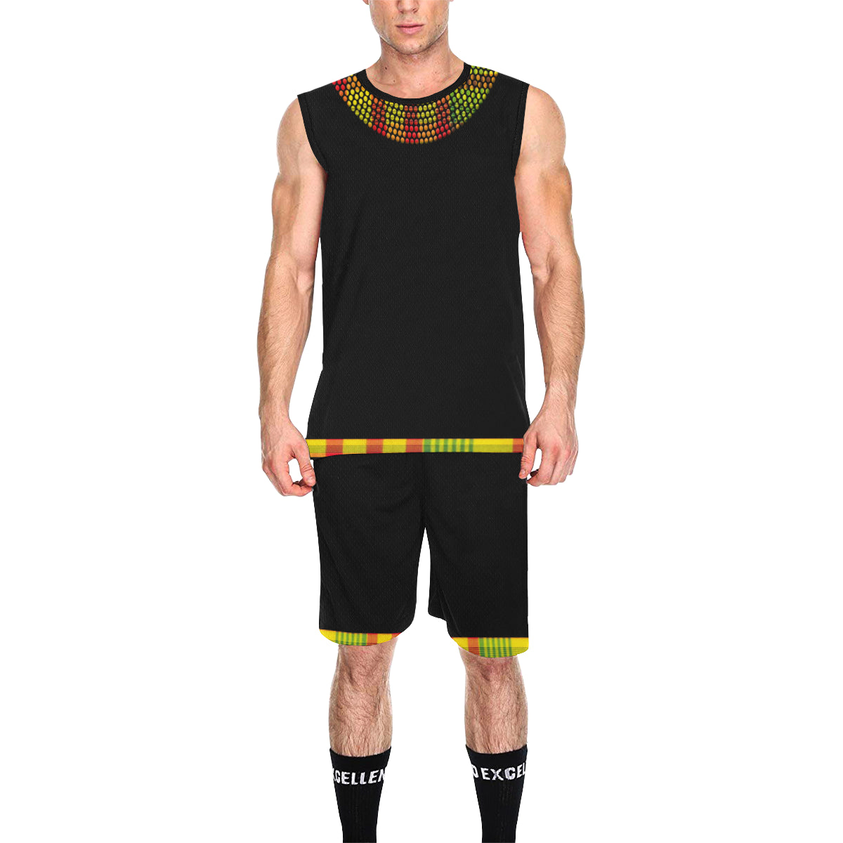 MADRAS STRASS All Over Print Basketball Uniform