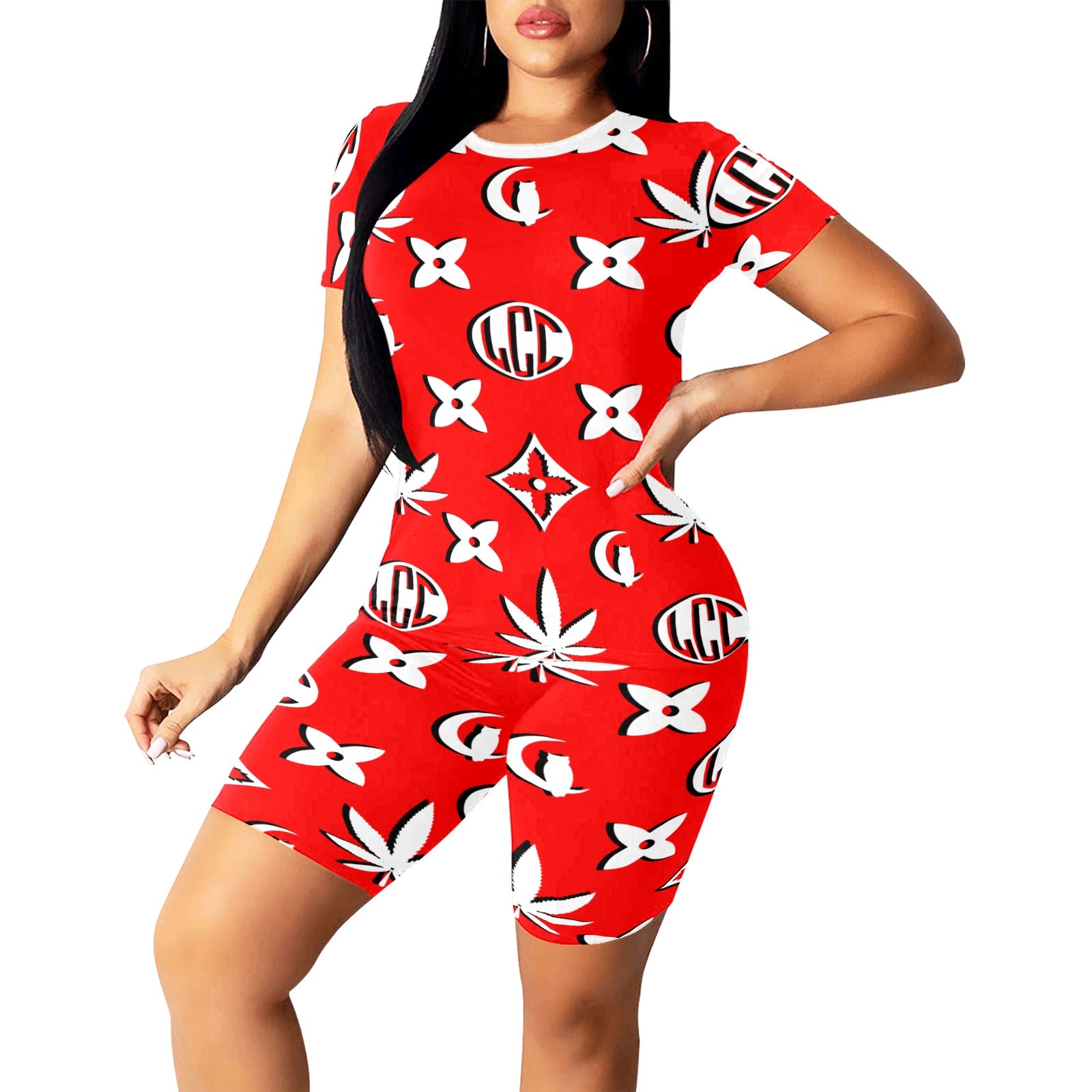 LCC WEEDY Women's Short Yoga Set