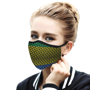 GABON FLAG Mouth Mask in One Piece (2 Filters Included)