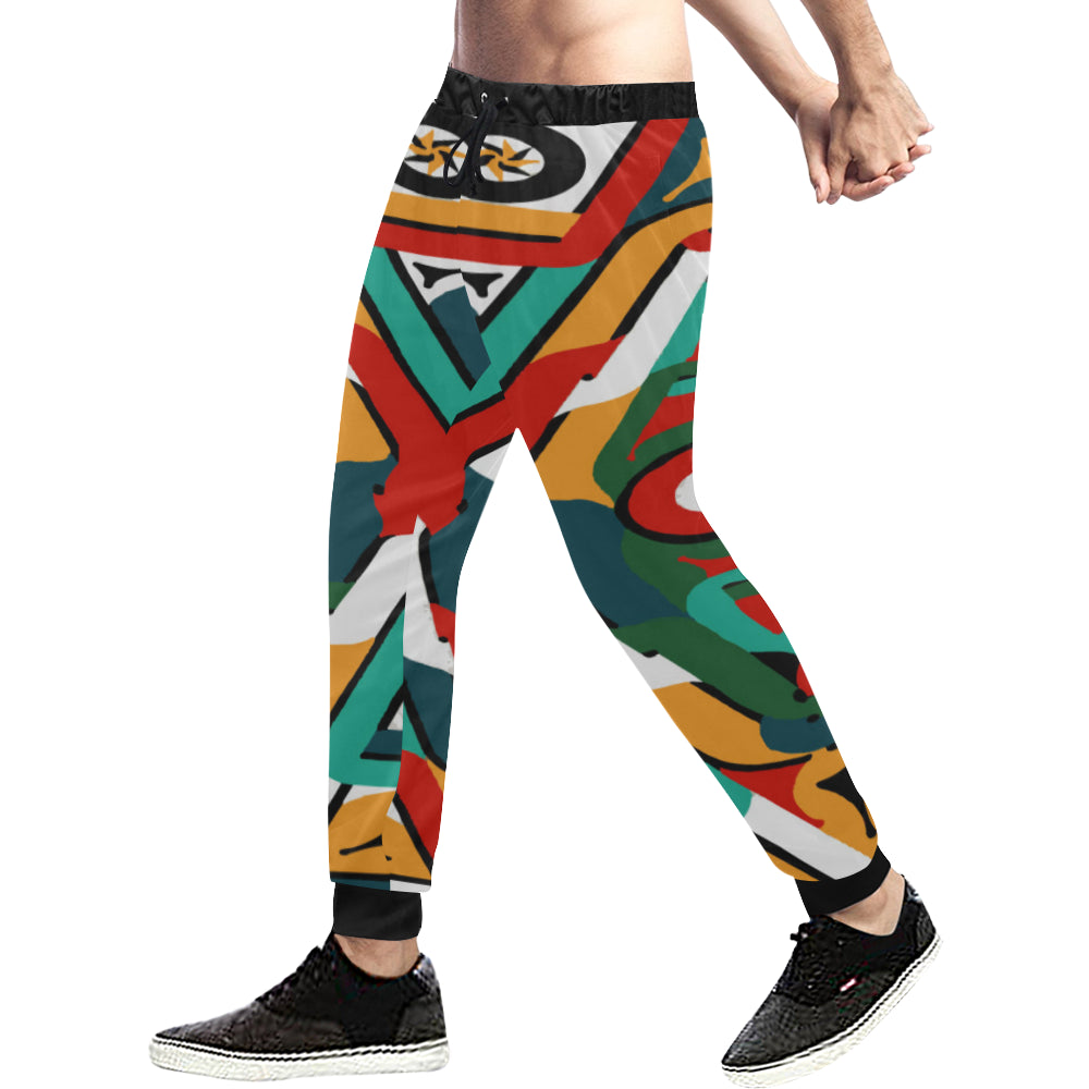 TEMBE ART Men's All Over Print Sweatpants