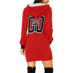 HATHOR R BULLS All Over Print Hoodie Mini Dress