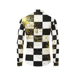 CHEST IN GOLD Men's All Over Print Casual Dress Shirt