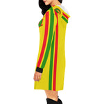 FRESH UP RASTA All Over Print Hoodie Mini Dress